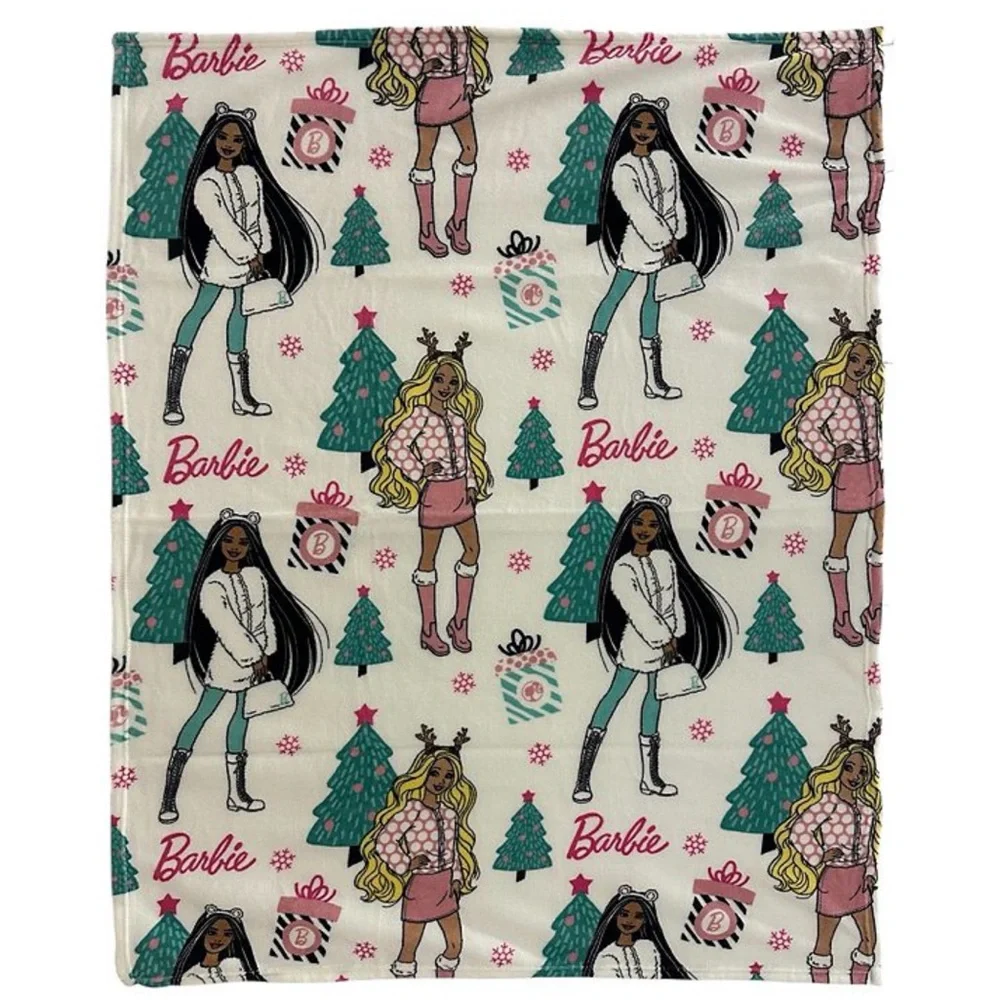 Barbie Christmas Throw Blanket